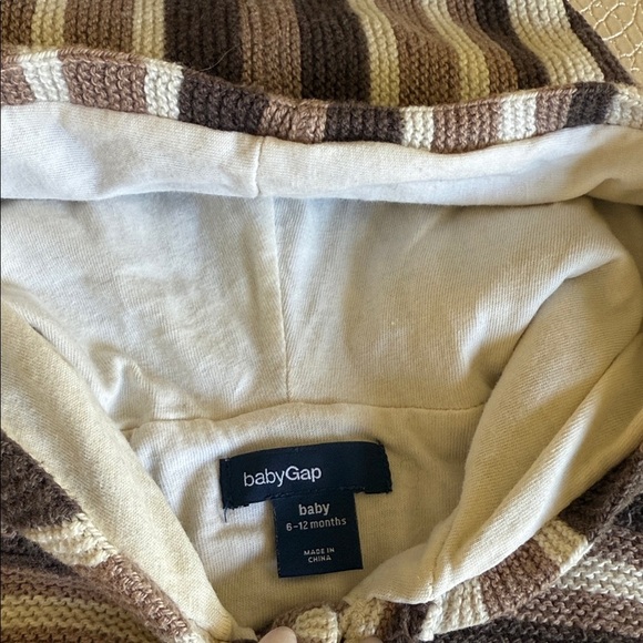 Baby Gap Striped Hooded Lined Baby Cardigan - Picture 3 of 9